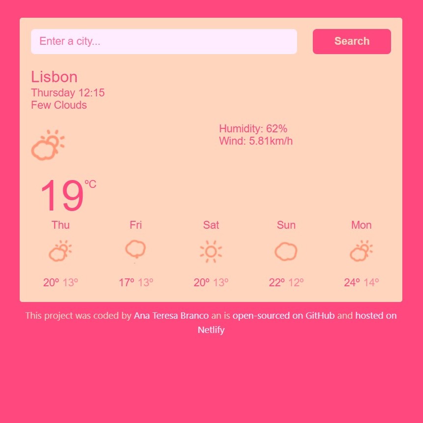 Weather app preview